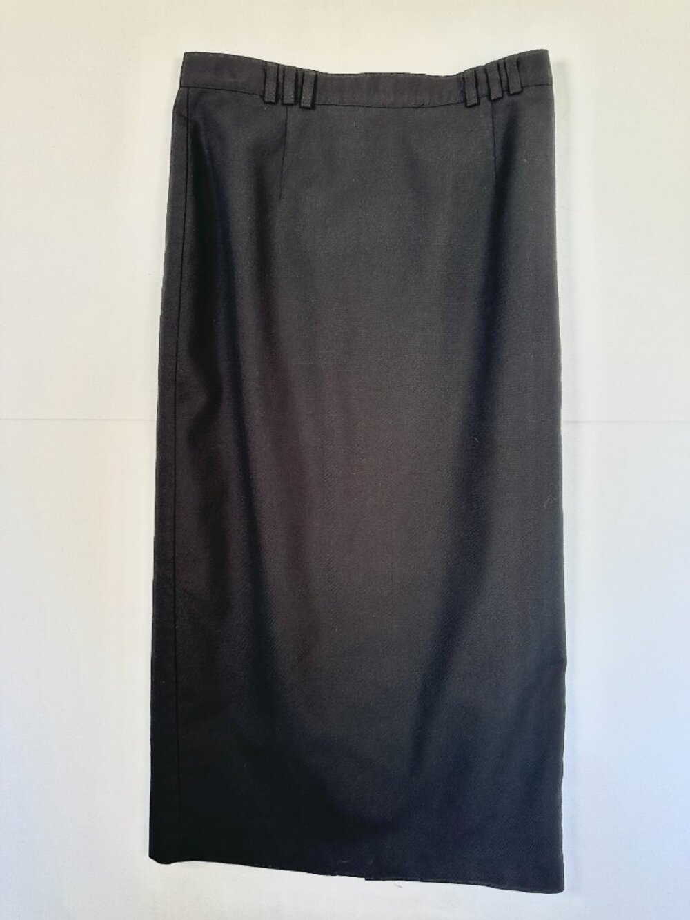 Jessica Black Long Pencil Skirt Back Slit Made in Canada Size 10